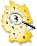 The 9 postcode-zones in Germany